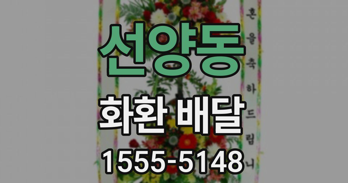선양동 화환 배달