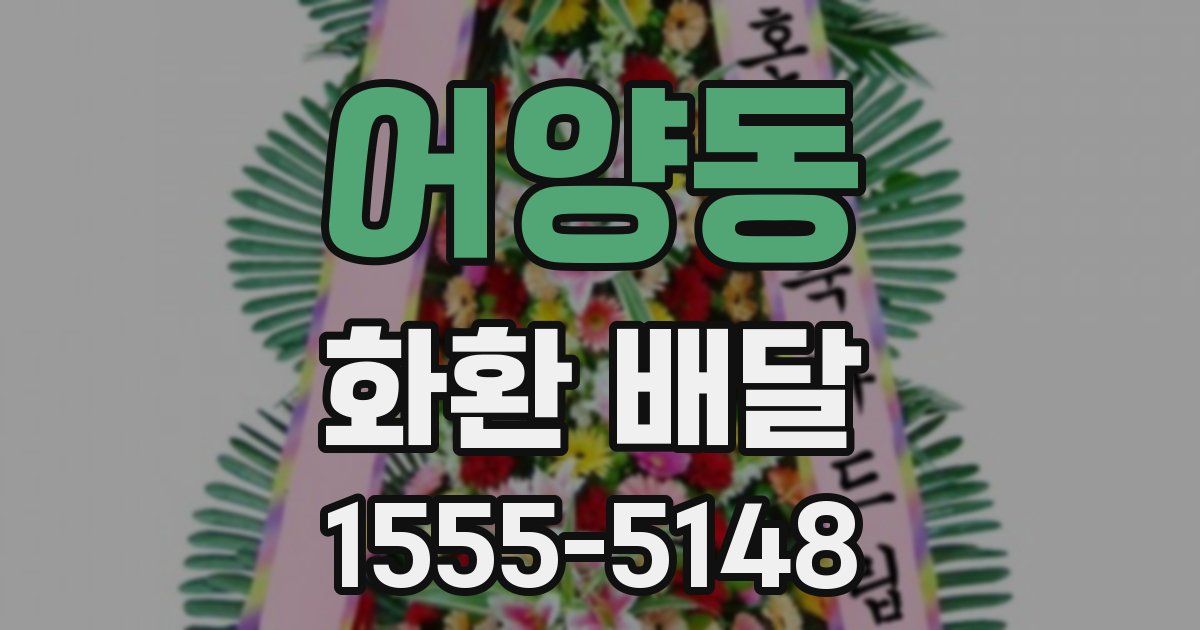 어양동 화환 배달