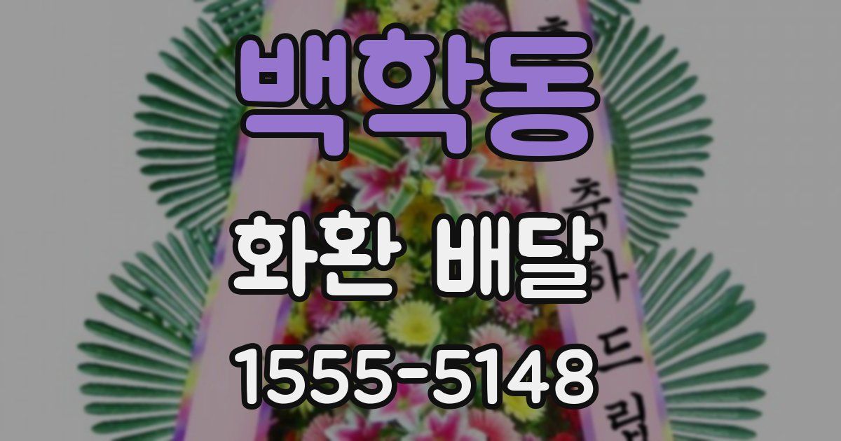 백학동 화환 배달