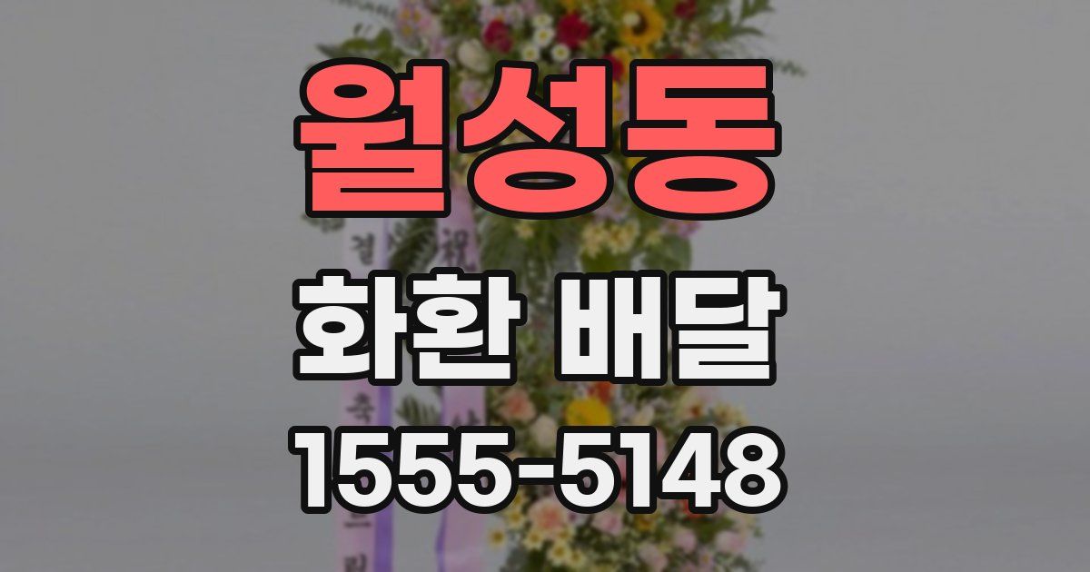 월성동 화환 배달