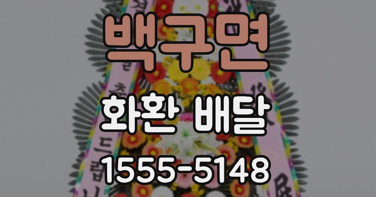 백구면 화환 배달