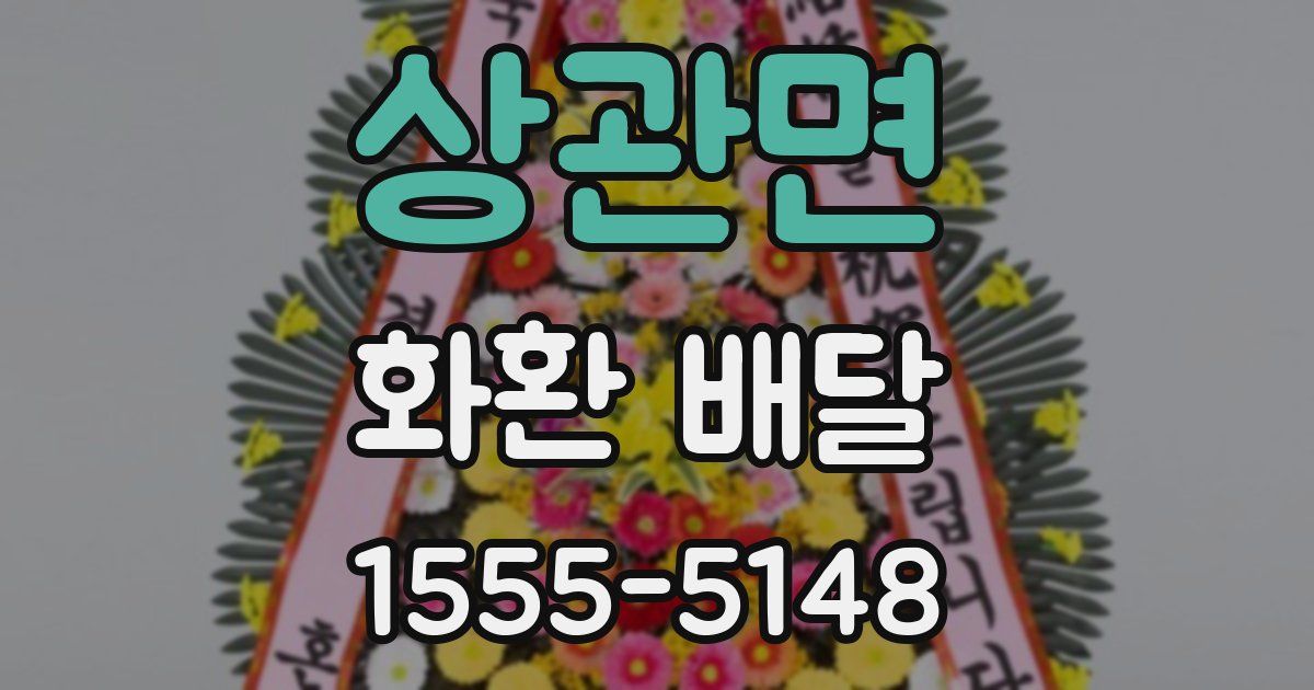 상관면 화환 배달
