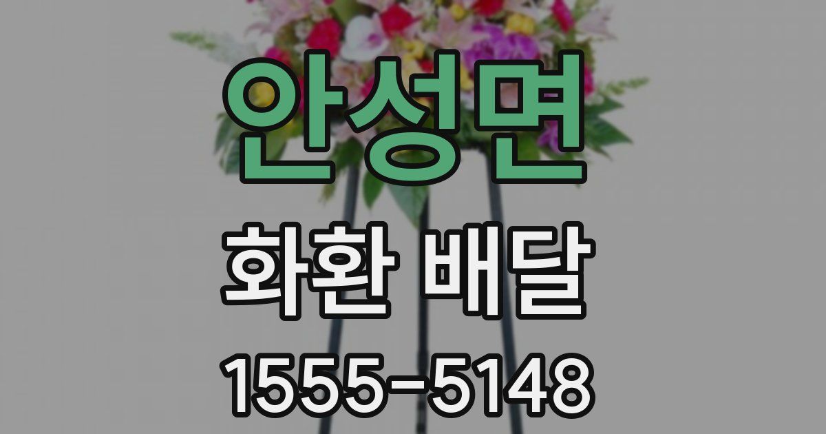 안성면 화환 배달