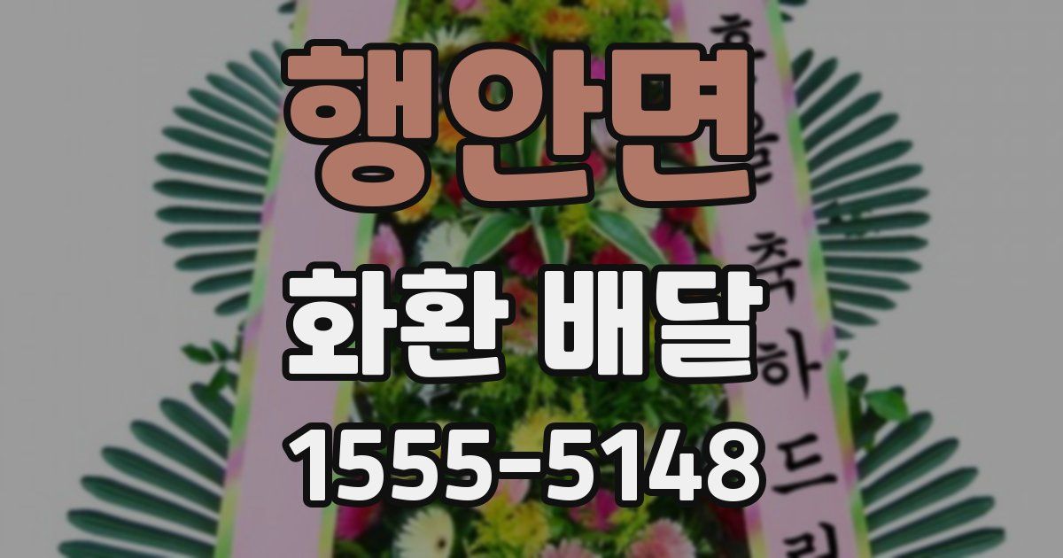 행안면 화환 배달