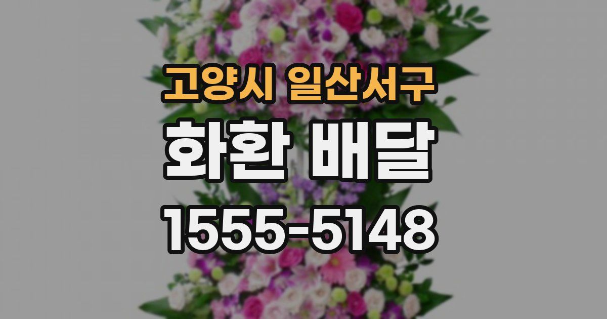 고양시 일산서구 화환 배달