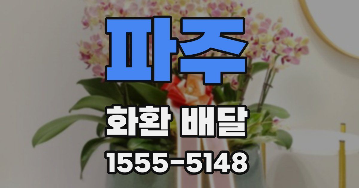파주 화환 배달
