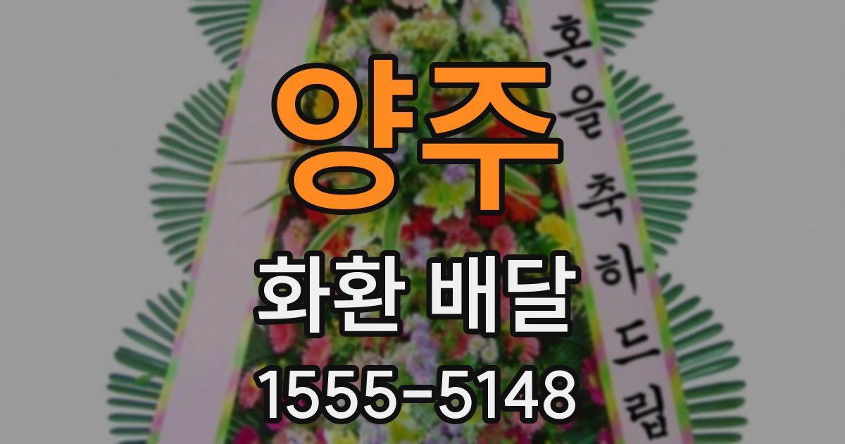 양주 화환 배달
