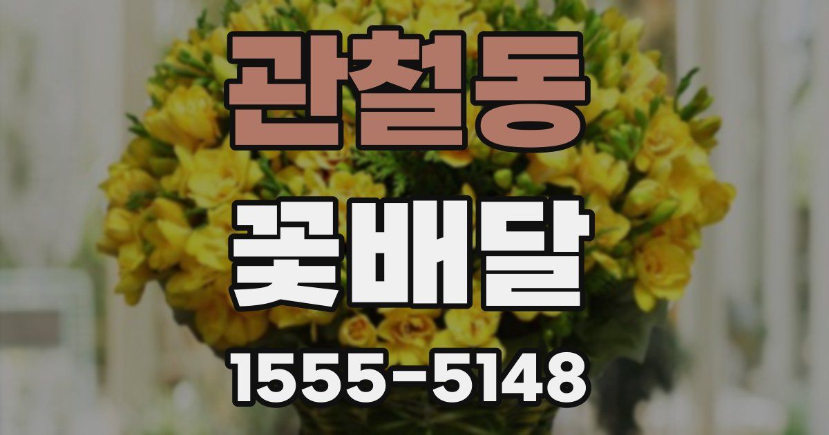 관철동 꽃배달