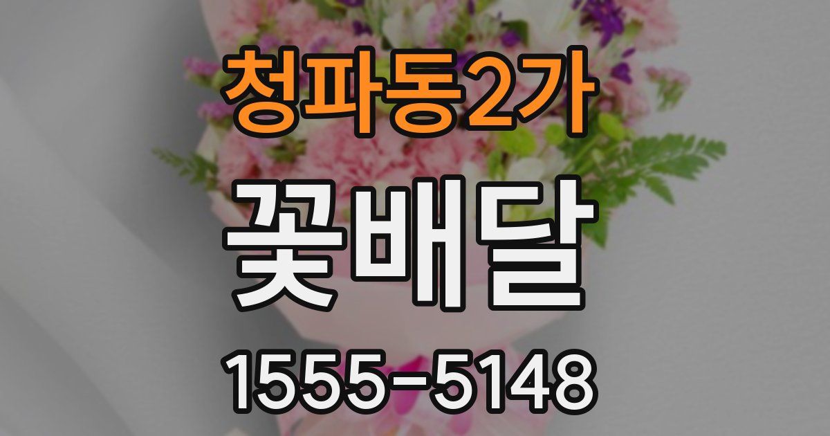 청파동2가 꽃배달