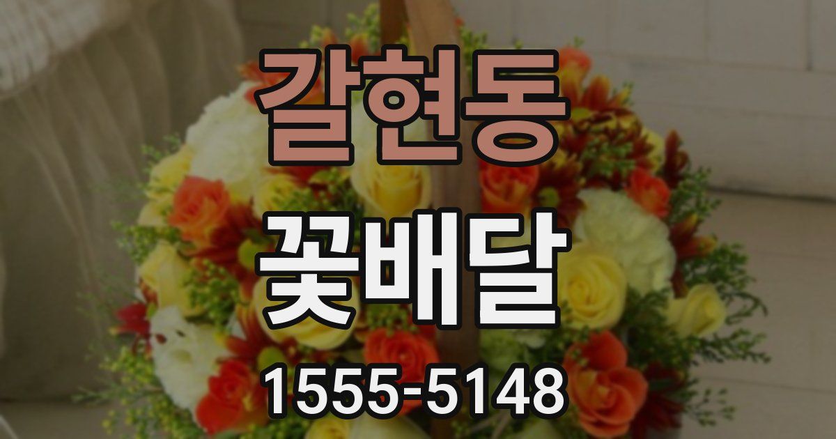 갈현동 꽃배달