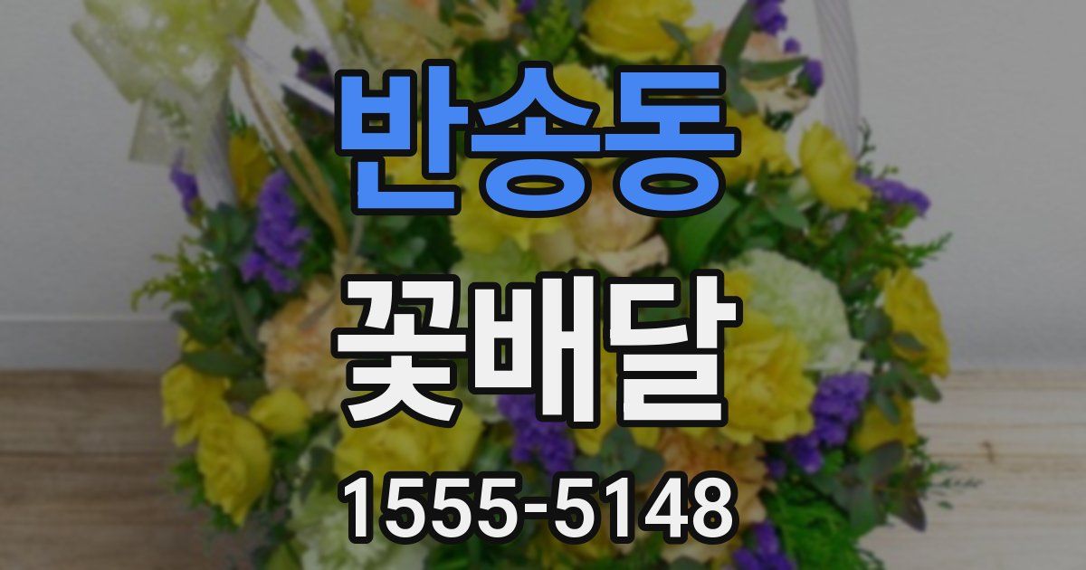 반송동 꽃배달