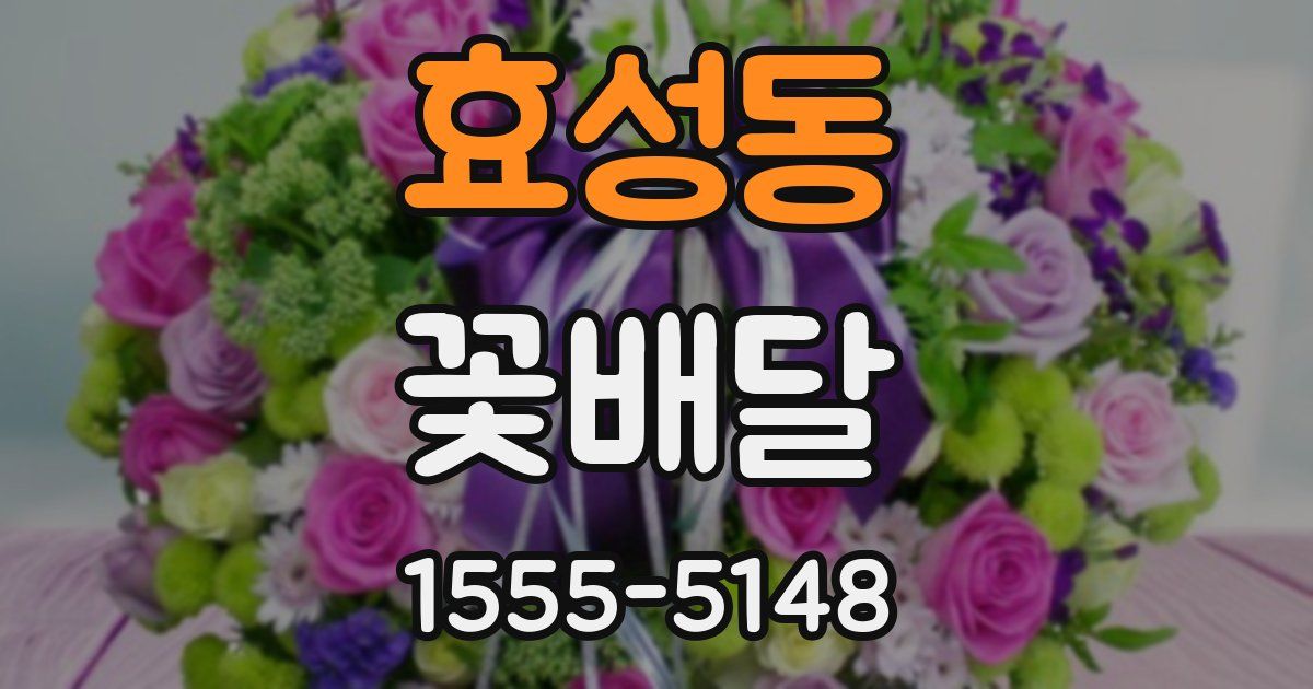 효성동 꽃배달