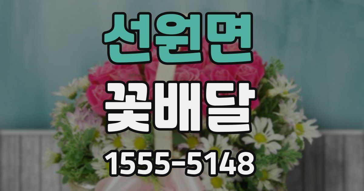 선원면 꽃배달