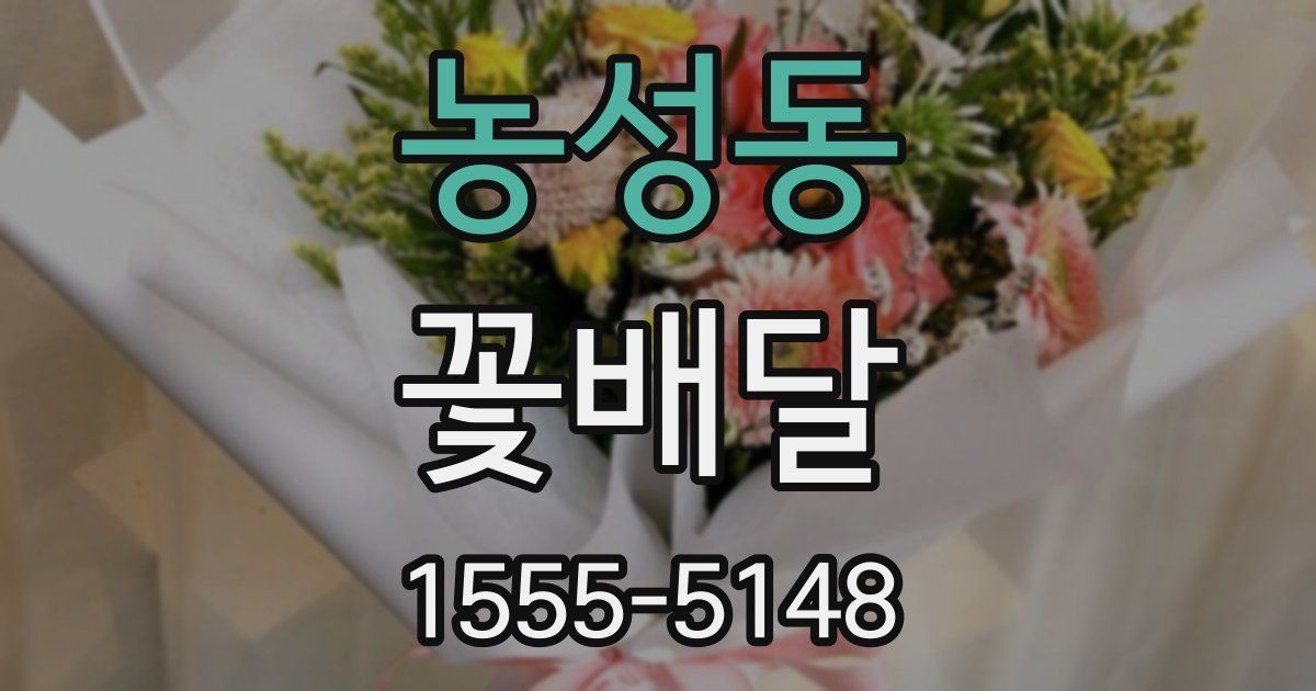 농성동 꽃배달