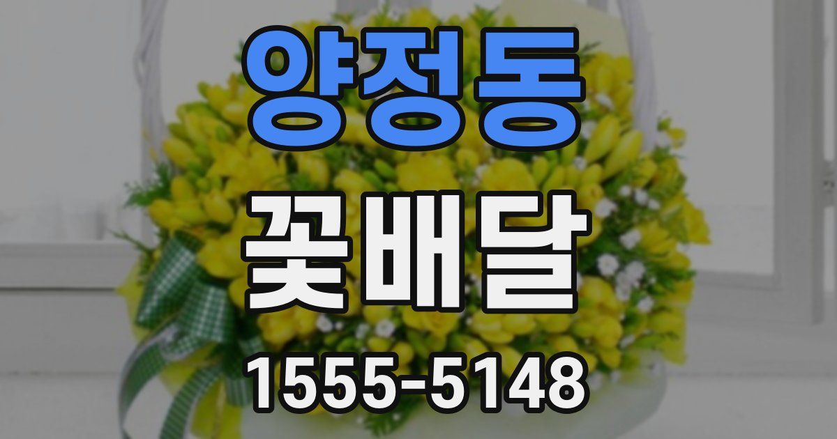 양정동 꽃배달