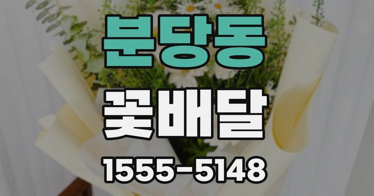 분당동 꽃배달