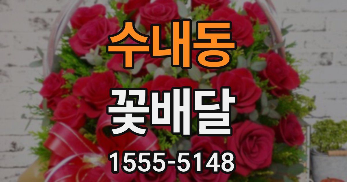 수내동 꽃배달