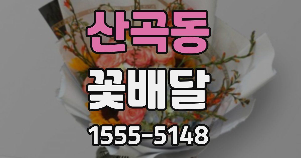 산곡동 꽃배달