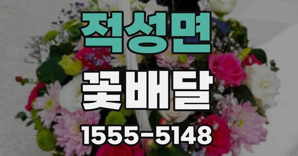 적성면 꽃배달