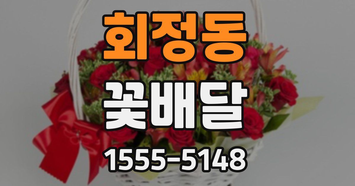 회정동 꽃배달