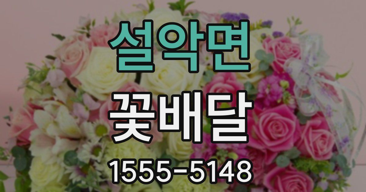 설악면 꽃배달