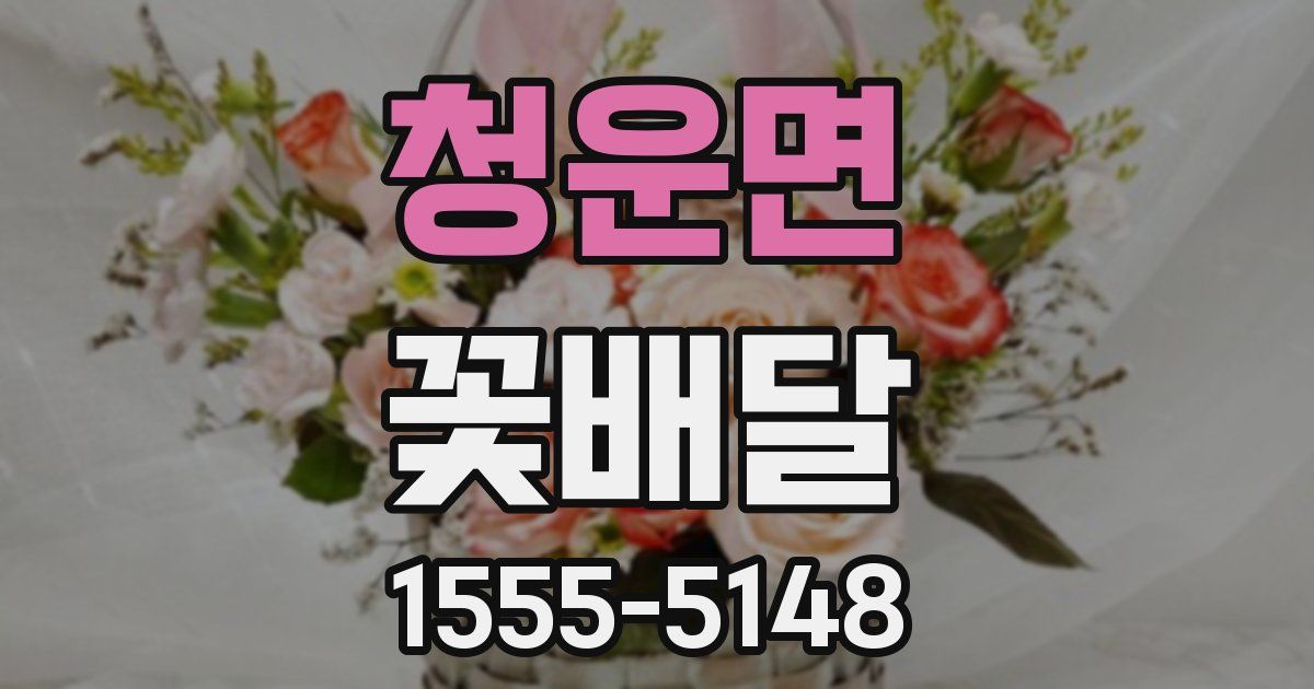 청운면 꽃배달