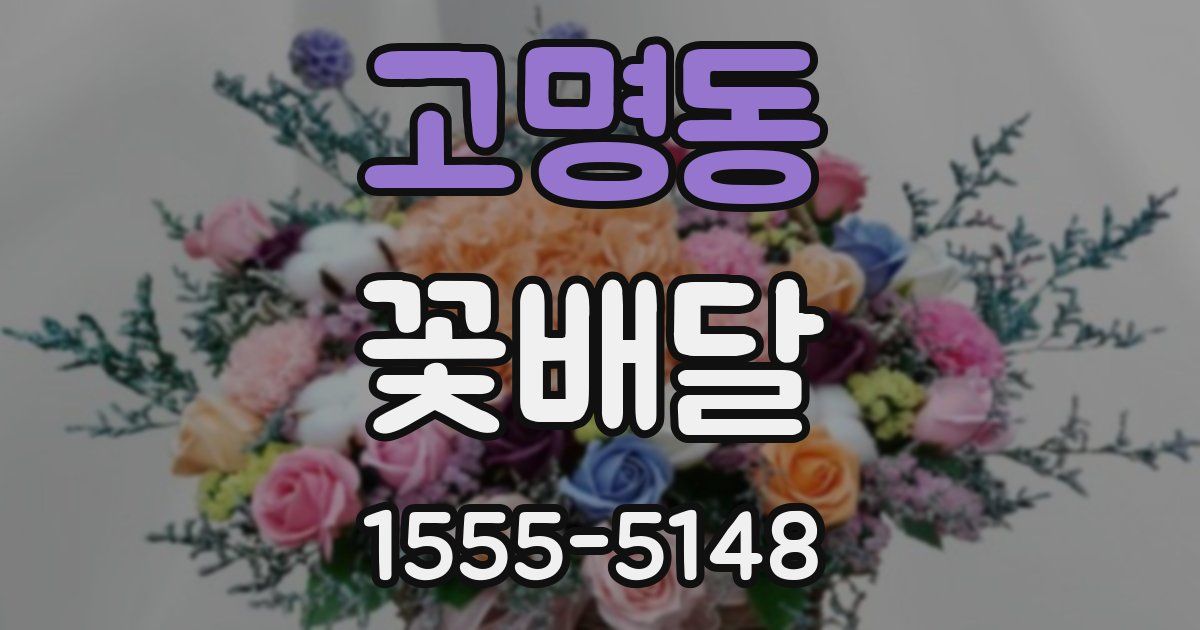 고명동 꽃배달