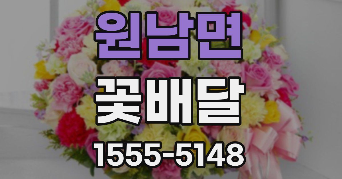 원남면 꽃배달