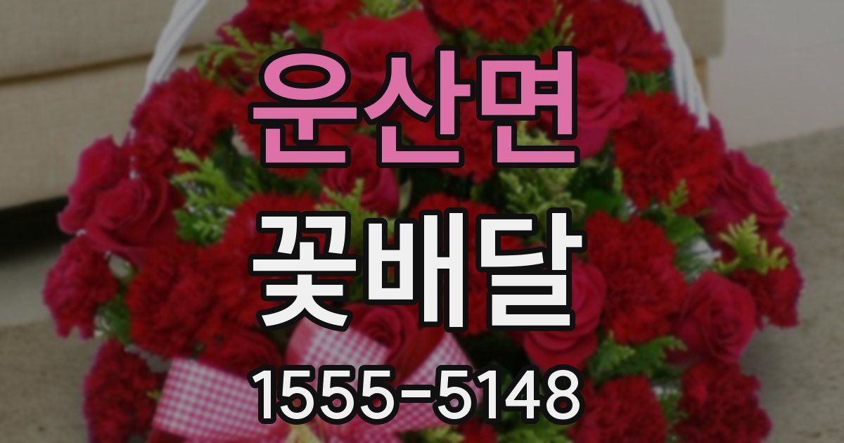 운산면 꽃배달