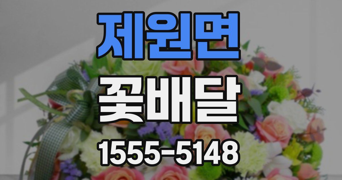 제원면 꽃배달
