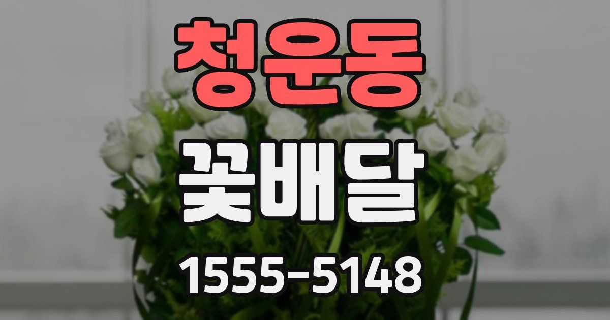 청운동 꽃배달