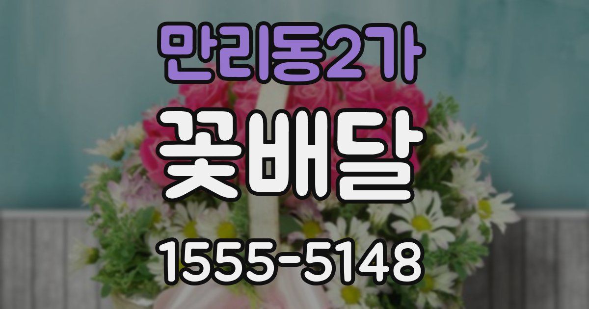 만리동2가 꽃배달