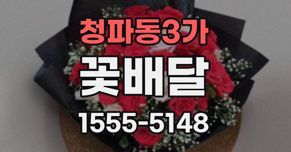 청파동3가 꽃배달