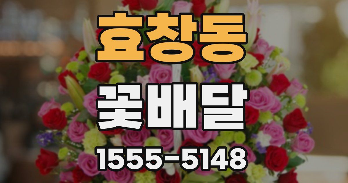 효창동 꽃배달