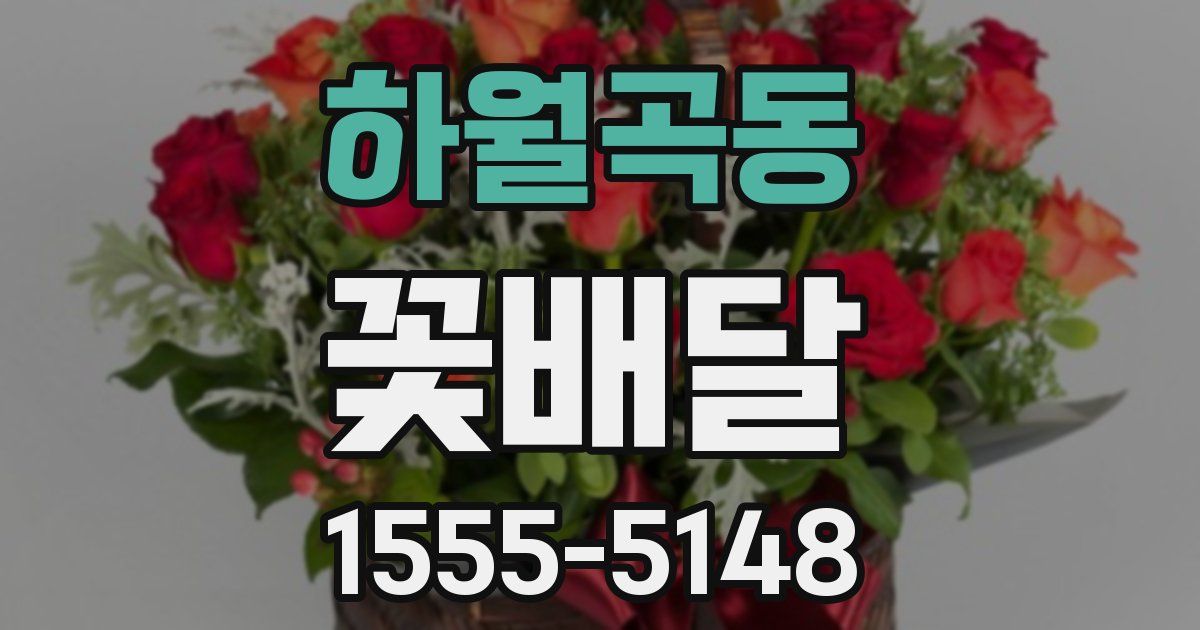 하월곡동 꽃배달