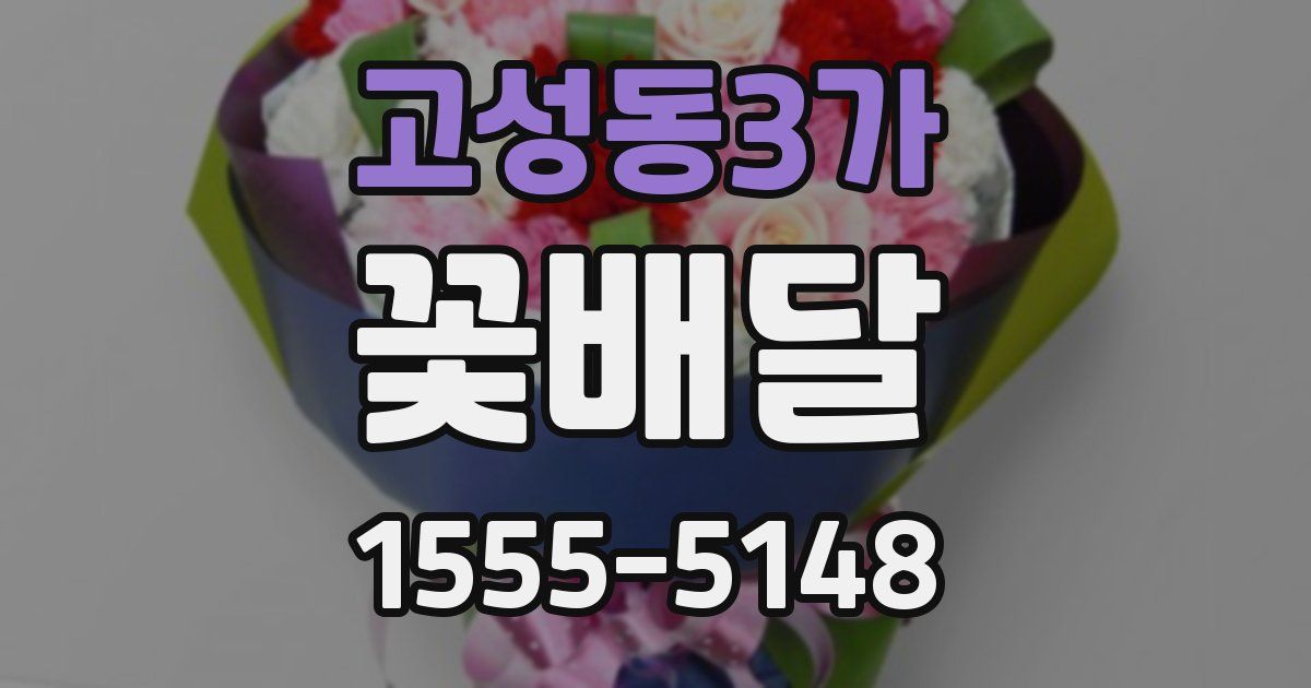 고성동3가 꽃배달
