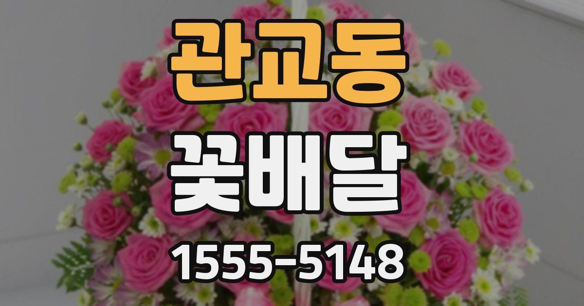 관교동 꽃배달