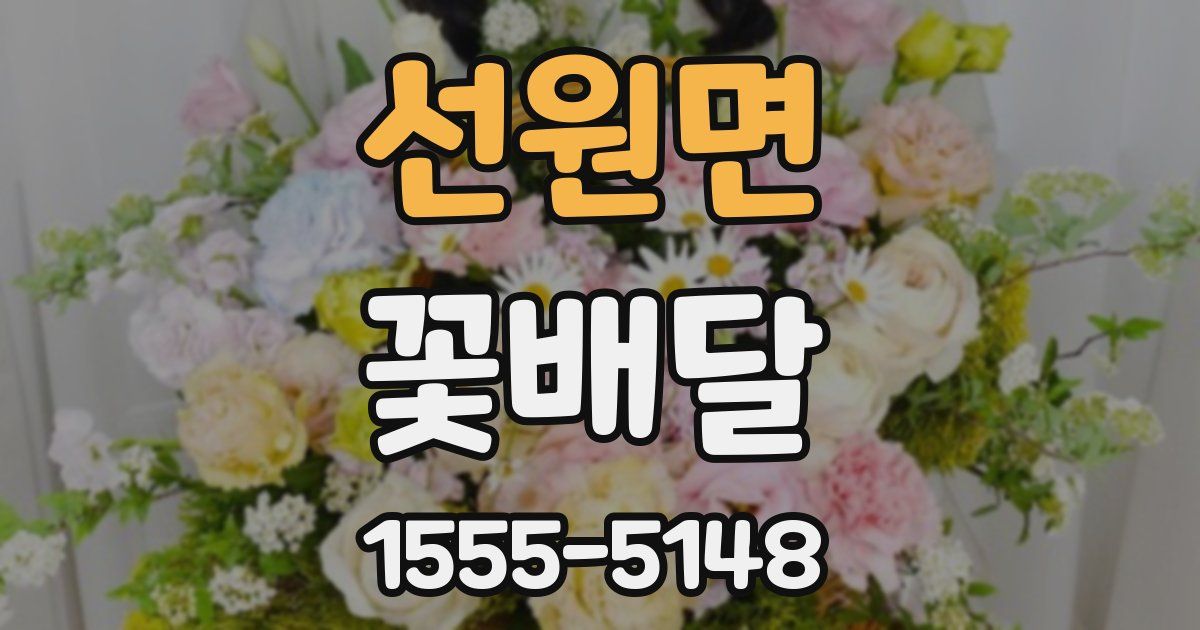 선원면 꽃배달
