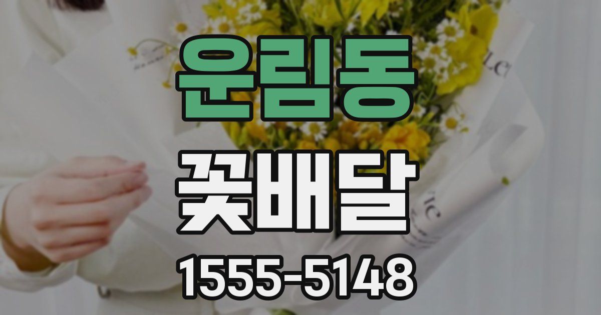 운림동 꽃배달