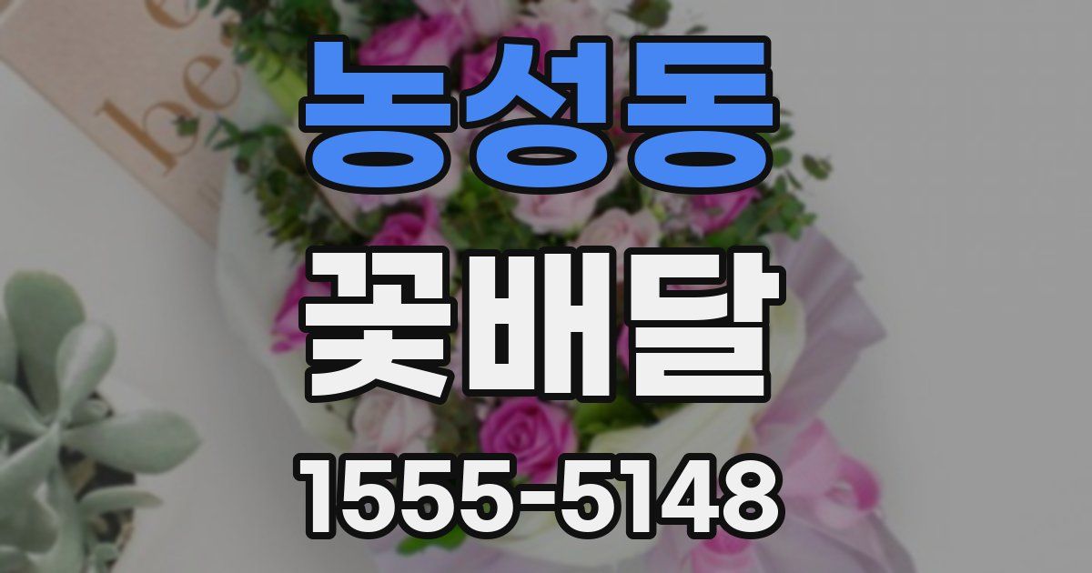 농성동 꽃배달
