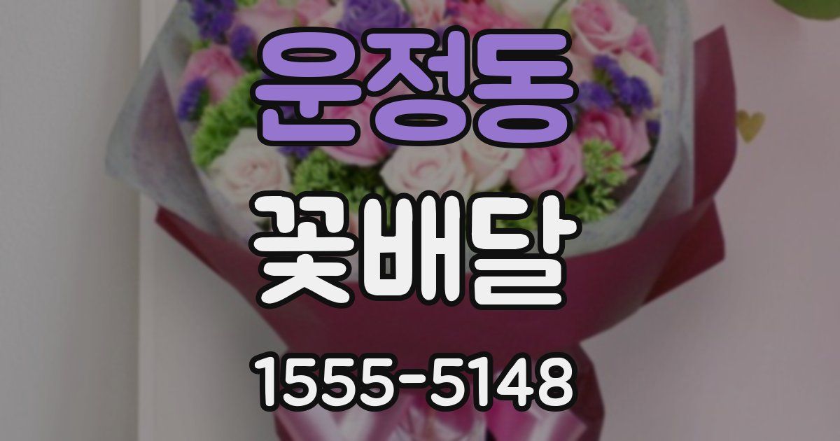 운정동 꽃배달