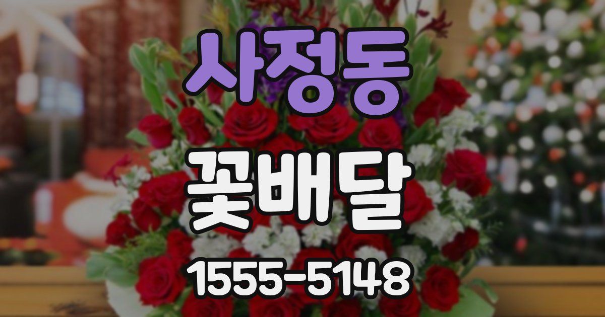 사정동 꽃배달