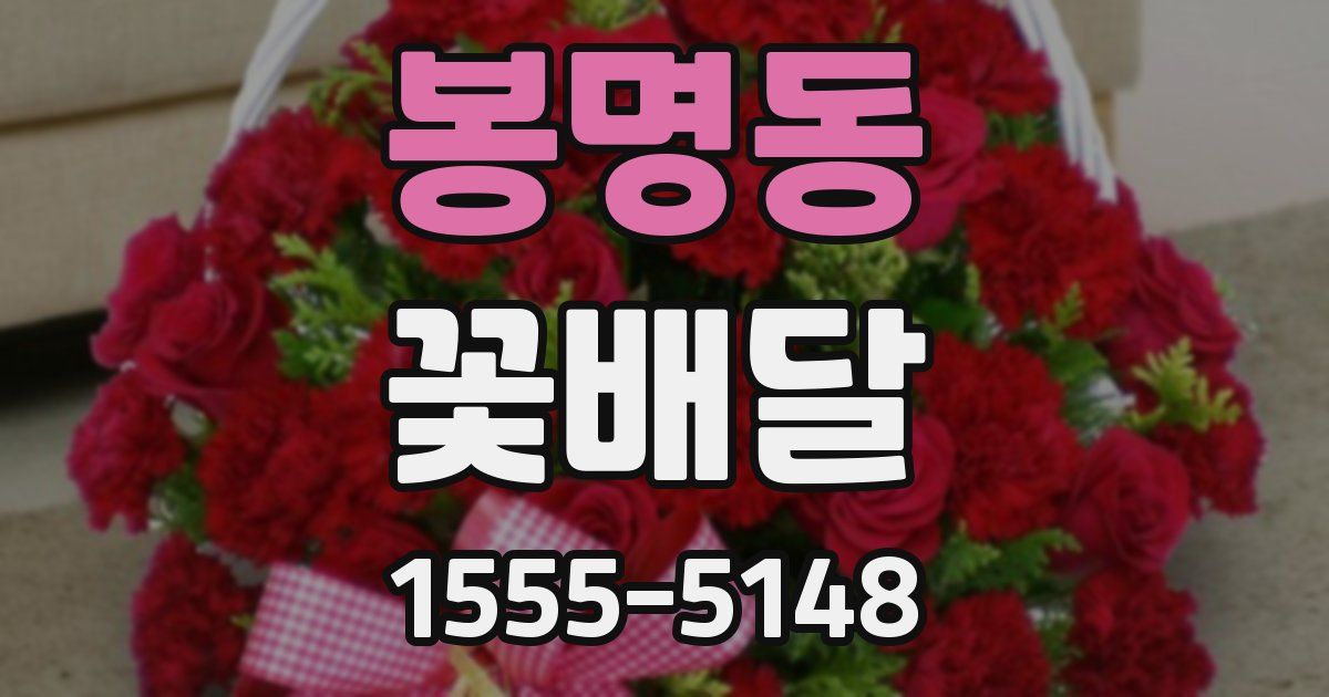 봉명동 꽃배달