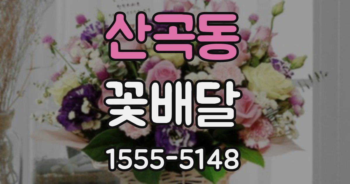 산곡동 꽃배달
