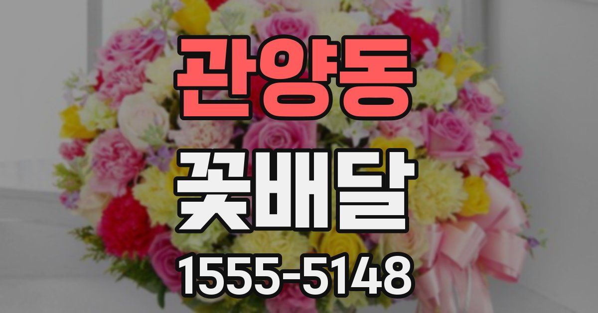 관양동 꽃배달
