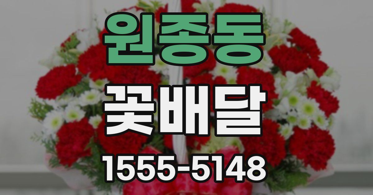 원종동 꽃배달