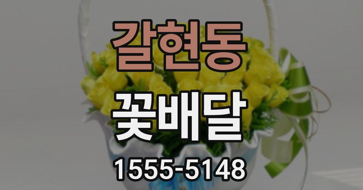 갈현동 꽃배달
