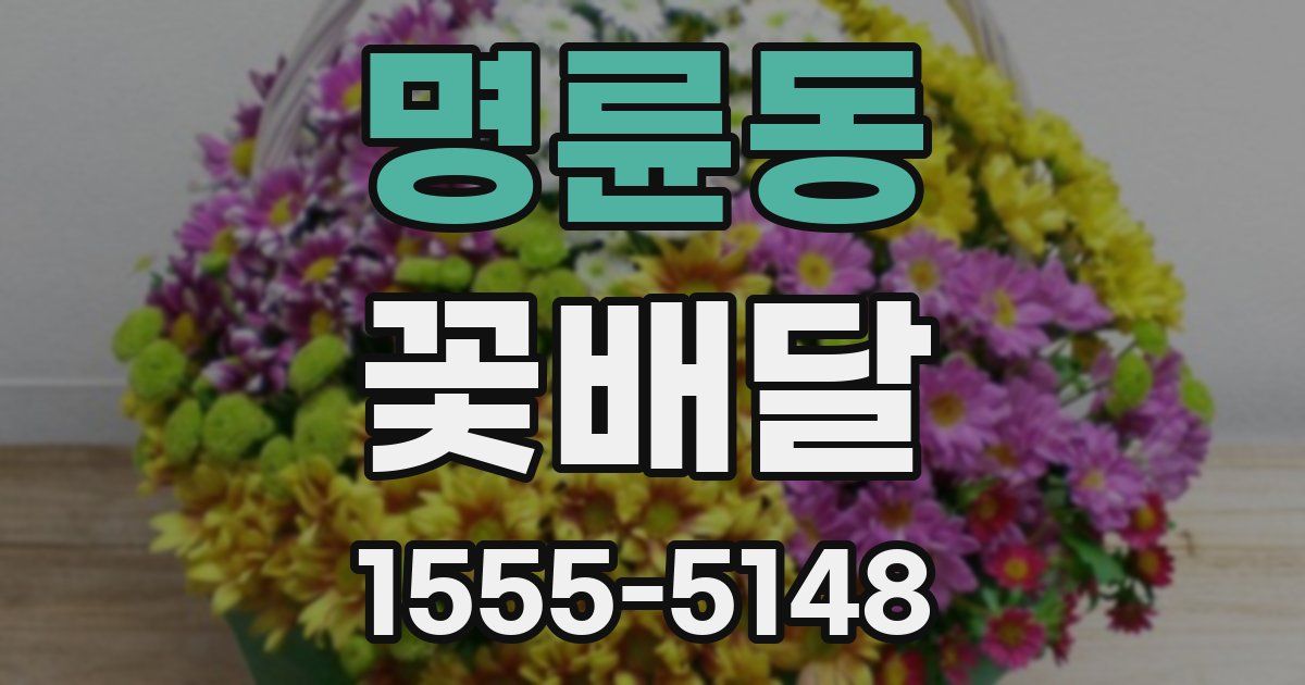 명륜동 꽃배달