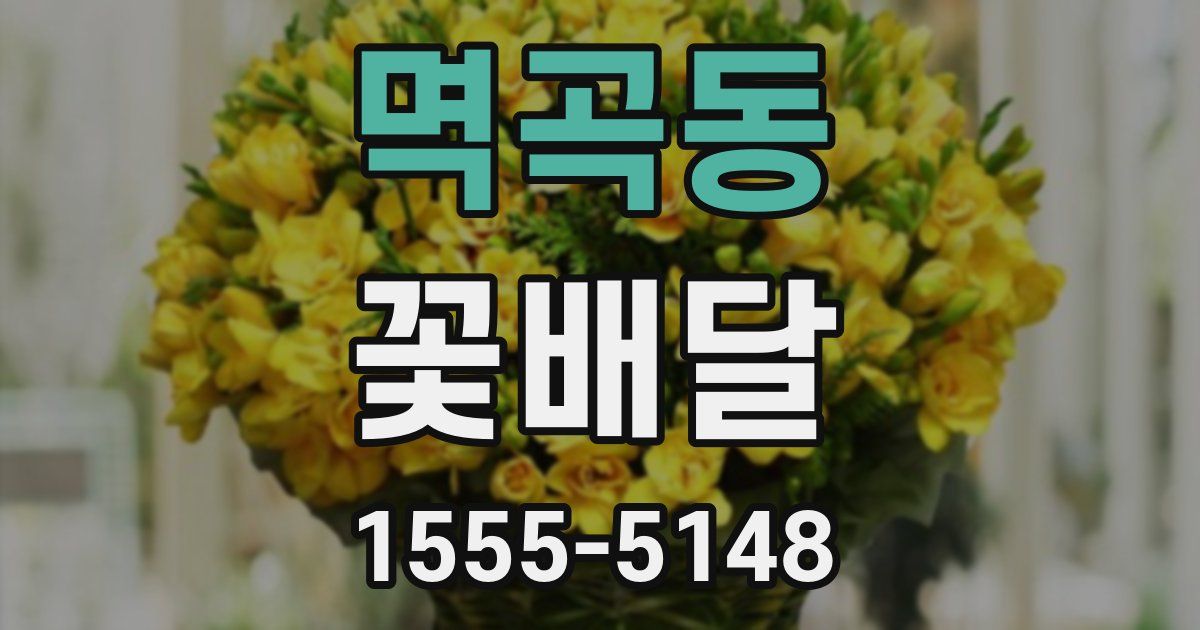 멱곡동 꽃배달