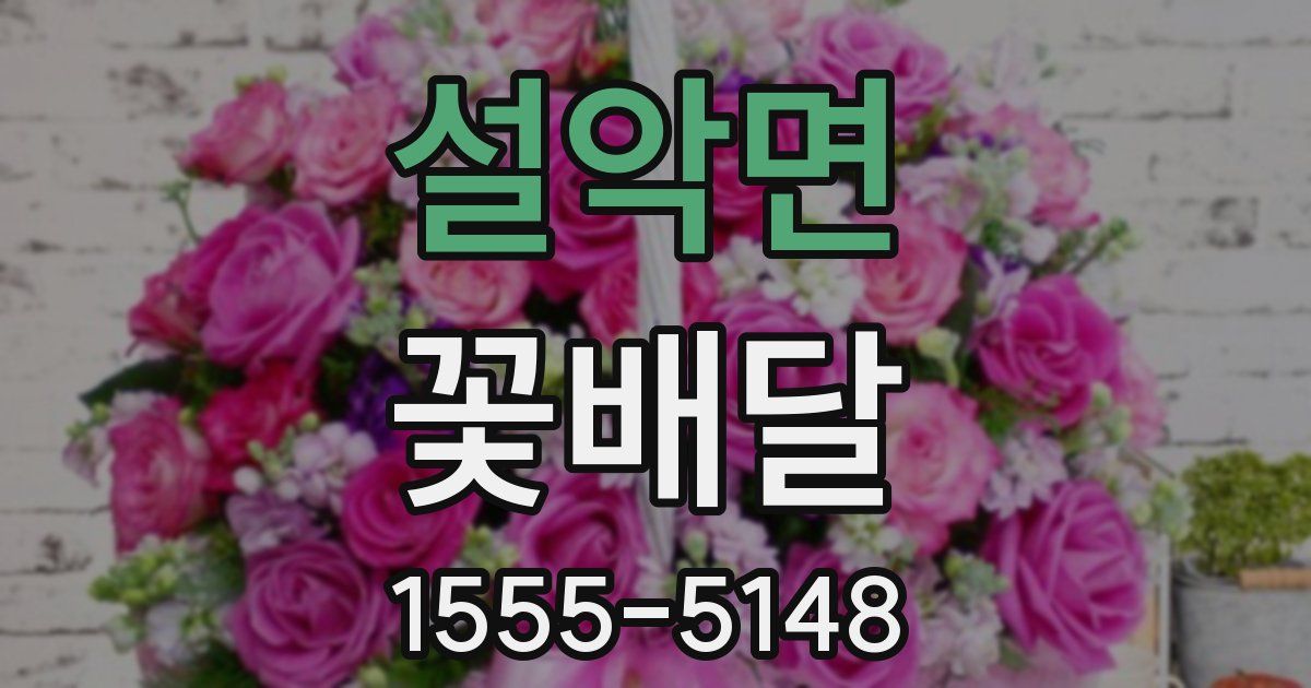 설악면 꽃배달